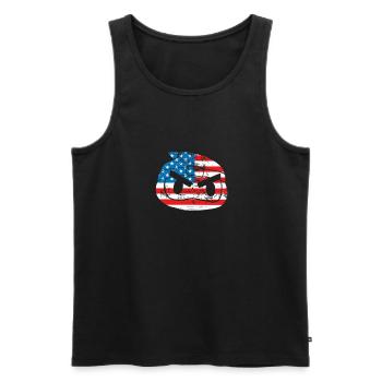 Usa ninja flag - Men's Premium Organic Tank Top - black - Front - Michal (187cm)