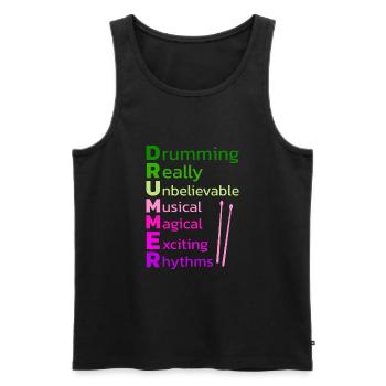 Drummers Drummers Drummers Drummers - Men's Premium Organic Tank Top - black - Front - AI Model Male 178 light (178cm)
