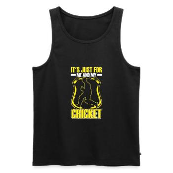 C’est juste pour moi et mon cricket - Débardeur bio Premium Homme - noir - Devant - Michal (187cm)