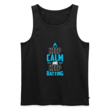 Schlage Weiter Cricket - Männer Premium Bio Tank Top - Schwarz - Vorne - Michal (187cm)