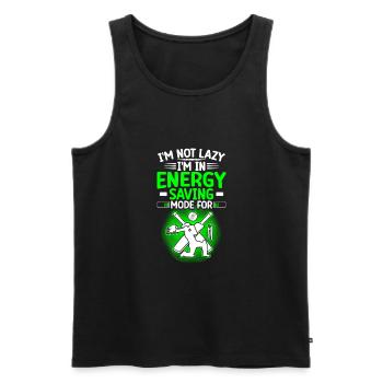 Energiesparmodus Für Cricket - Männer Premium Bio Tank Top - Schwarz - Vorne - Michal (187cm)