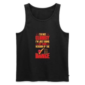 Ich Bin Nicht Ungeschickt Von Cricket - Männer Premium Bio Tank Top - Schwarz - Vorne - AI Model Male 178 light (178cm)
