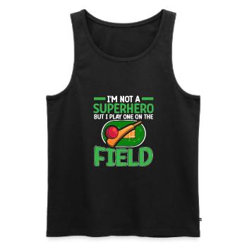 Ich Bin Ein Superheld Auf Dem - Männer Premium Bio Tank Top - Schwarz - Vorne - Michal (187cm)