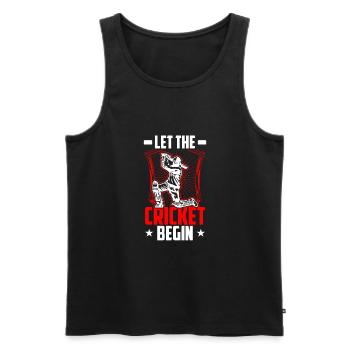 Let the cricket begin - Men's Premium Organic Tank Top - black - Front - Michal (187cm)