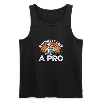 Swing it like a pro - Men's Premium Organic Tank Top - black - Front - AI Model Male 178 light (178cm)