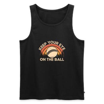 Behalten Sie Den Cricketball Im Auge - Männer Premium Bio Tank Top - Schwarz - Vorne - Michal (187cm)