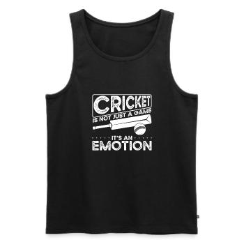Le cricket n’est pas seulement un jeu, c’est - Débardeur bio Premium Homme - noir - Devant - Michal (187cm)