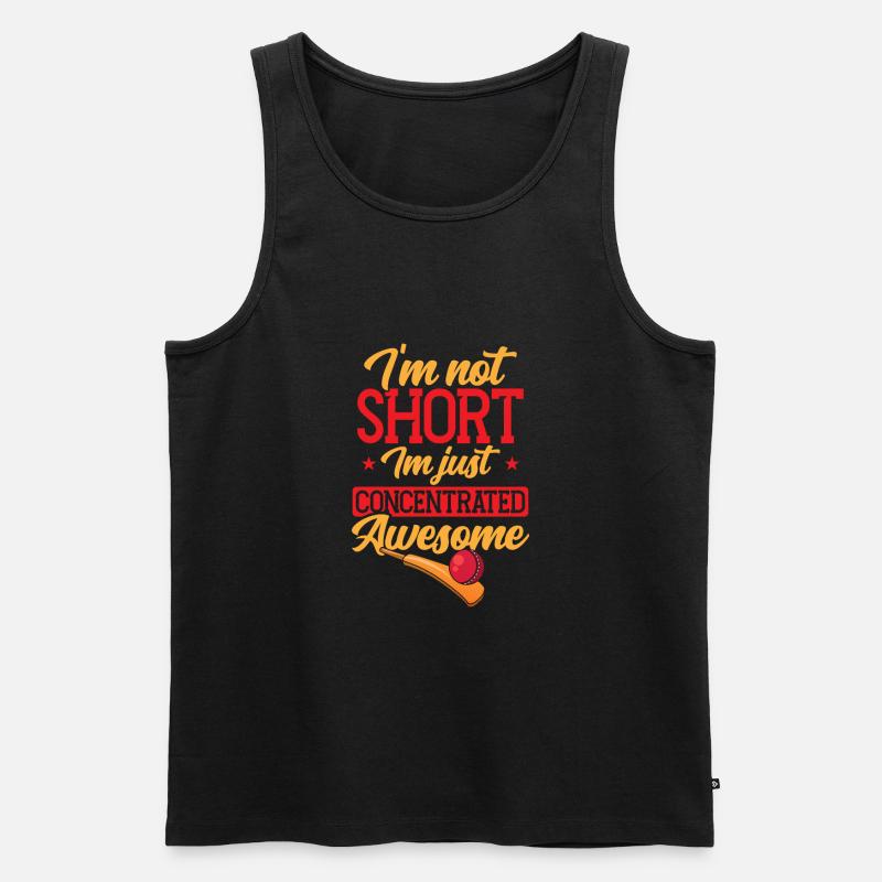Ich Bin Nicht Kurz - Männer Premium Bio Tank Top - Schwarz