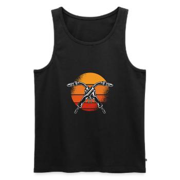 Rétro soleil du bâton de soudure - Débardeur bio Premium Homme - noir - Devant - Michal (187cm)