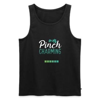 Pinching Charmant - Men's Premium Organic Tank Top - black - Front - AI Model Male 178 light (178cm)