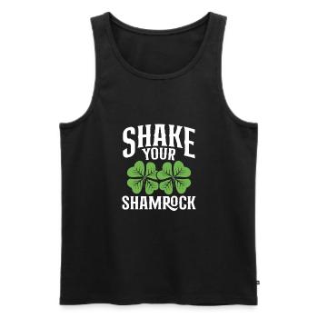 Shake your shamrock - Men's Premium Organic Tank Top - black - Front - AI Model Male 178 light (178cm)