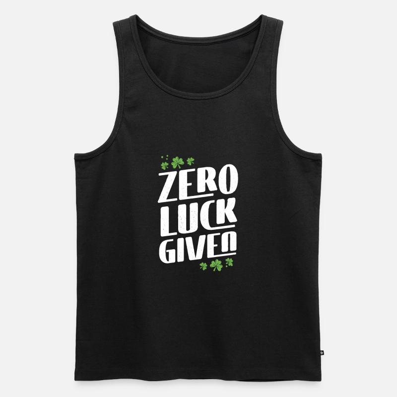Null Glück Gegeben - Männer Premium Bio Tank Top - Schwarz
