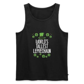 Biggest leprechaun in the world - Men's Premium Organic Tank Top - black - Front - AI Model Male 178 light (178cm)