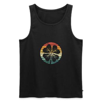 Retro vintage of the shamrock - Men's Premium Organic Tank Top - black - Front - AI Model Male 178 light (178cm)