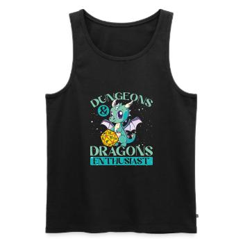 Drachen enthusiast - Männer Premium Bio Tank Top - Schwarz - Vorne - Michal (187cm)