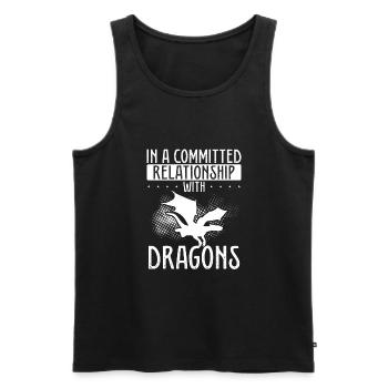 Beziehung Zu Drachen - Männer Premium Bio Tank Top - Schwarz - Vorne - Michal (187cm)