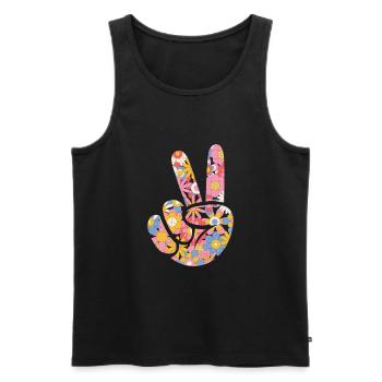 80s Retro CostumeTheme Party Costume 90s Party - Men's Premium Organic Tank Top - black - Front - Michal (187cm)