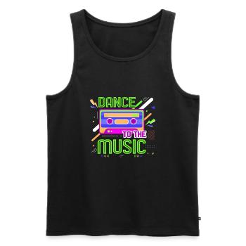 80s Retro CostumeTheme Party Costume 90s Party - Men's Premium Organic Tank Top - black - Front - Michal (187cm)