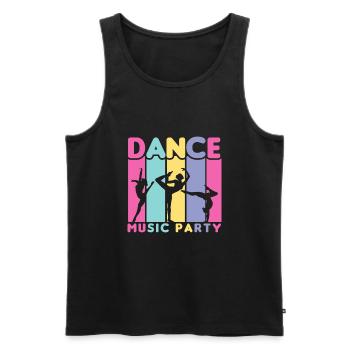 80s Retro CostumeTheme Party Costume 90s Party - Men's Premium Organic Tank Top - black - Front - Michal (187cm)