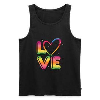 80s Retro CostumeTheme Party Costume 90s Party - Men's Premium Organic Tank Top - black - Front - Michal (187cm)