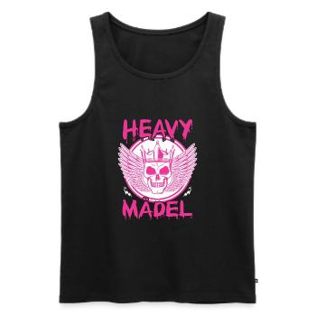 Biker Rocker, Heavy Rock, Punk, Hard Girl Metal - Männer Premium Bio Tank Top - Schwarz - Vorne - Michal (187cm)