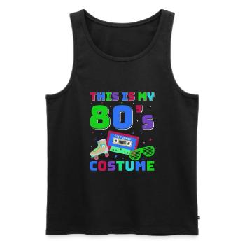 80s Retro CostumeTheme Party Costume 90s Party - Men's Premium Organic Tank Top - black - Front - Michal (187cm)