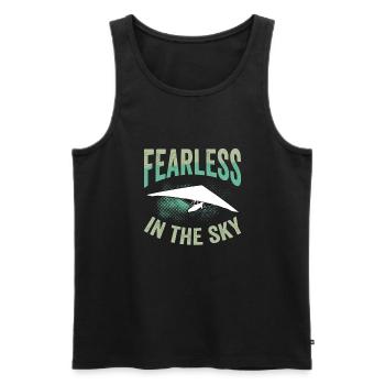 Furchtlos Am Himmel - Männer Premium Bio Tank Top - Schwarz - Vorne - Michal (187cm)