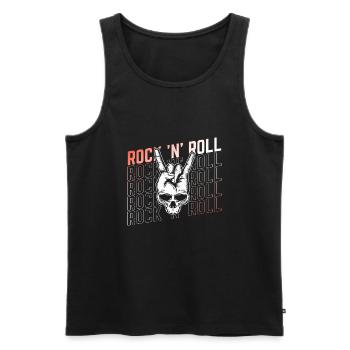 Rock 'n' Roll Music, Dancing, Concert, Festival - Men's Premium Organic Tank Top - black - Front - Michal (187cm)
