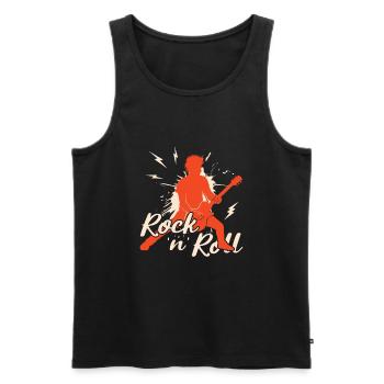 Rock 'n' Roll Music, Dancing, Concert, Festival - Men's Premium Organic Tank Top - black - Front - Michal (187cm)