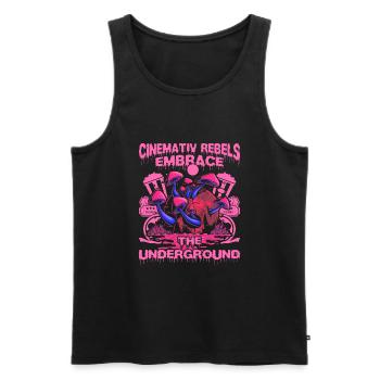 Underground Film, Independent Cinema, Horror - Männer Premium Bio Tank Top - Schwarz - Vorne - AI Model Male 178 light (178cm)