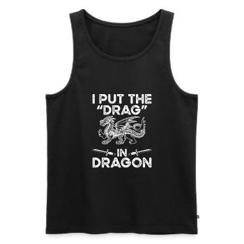 Ich Habe Den Drag In Den Drachen - Männer Premium Bio Tank Top - Schwarz - Vorne - AI Model Male 178 light (178cm)