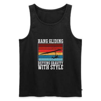Mit Stil Der Schwerkraft Trotzen - Männer Premium Bio Tank Top - Schwarz - Vorne - AI Model Male 178 light (178cm)