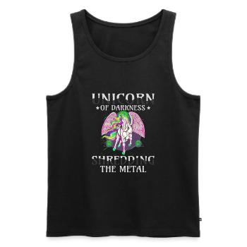 Goth Rock Satan Einhorn Festivals Death Metal - Männer Premium Bio Tank Top - Schwarz - Vorne - AI Model Male 178 light (178cm)