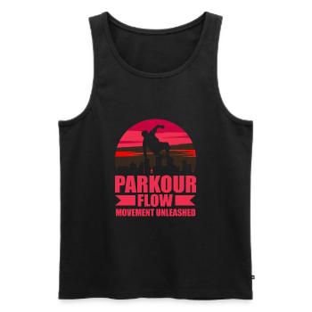 Parkour, Freerunning, Street Workout, Acrobatic - Männer Premium Bio Tank Top - Schwarz - Vorne - Michal (187cm)