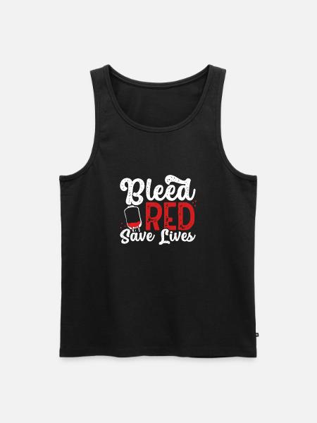 Bleed Red Saves Lives - Men's Premium Organic Tank Top - black