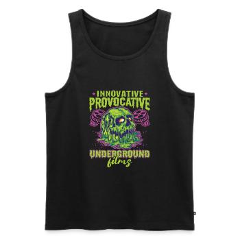 Underground Film, Independent Cinema, Horror - Männer Premium Bio Tank Top - Schwarz - Vorne - AI Model Male 178 light (178cm)