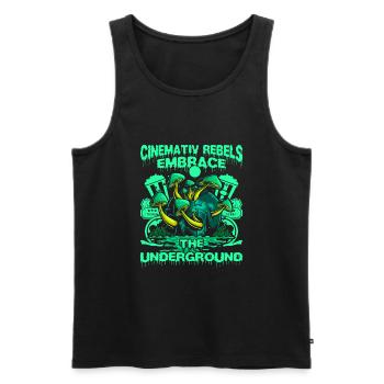 Underground Film, Independent Cinema, Horror - Männer Premium Bio Tank Top - Schwarz - Vorne - AI Model Male 178 light (178cm)