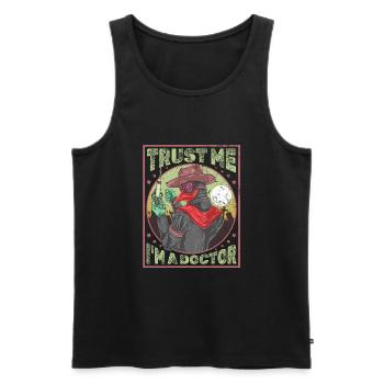 Horror Plague Doctor Film Festival Halloween Zombie - Men's Premium Organic Tank Top - black - Front - Michal (187cm)
