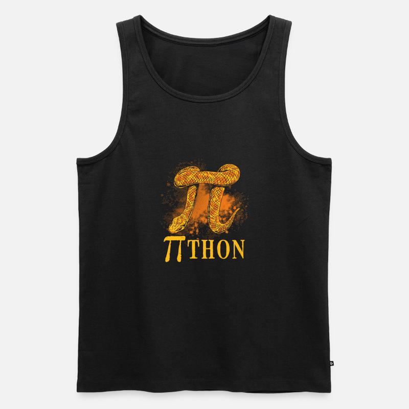 Pi Die Schlange Python - Männer Premium Bio Tank Top - Schwarz
