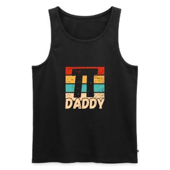 Pi Papa le jour de la fête des pères - Débardeur bio Premium Homme - noir - Devant - Michal (187cm)
