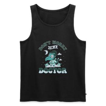 Horror Plague Doctor Film Festival Halloween Zombie - Men's Premium Organic Tank Top - black - Front - Michal (187cm)
