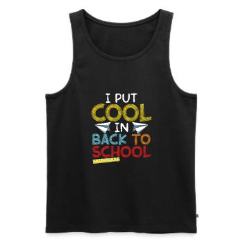 Ich Habe Den Schulanfang Cool Gemacht - Männer Premium Bio Tank Top - Schwarz - Vorne - Michal (187cm)