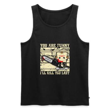 Horror Clown Horror Film Festival + Halloween - Men's Premium Organic Tank Top - black - Front - AI Model Male 178 light (178cm)