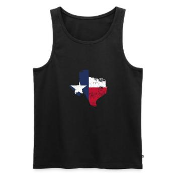 J’aime l’état du Texas - Débardeur bio Premium Homme - noir - Devant - AI Model Male 178 light (178cm)