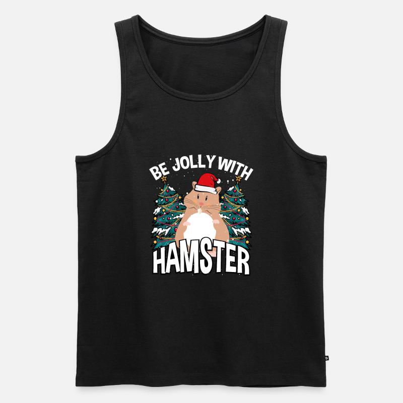 Sei Fröhlich Mit Hamstern - Männer Premium Bio Tank Top - Schwarz