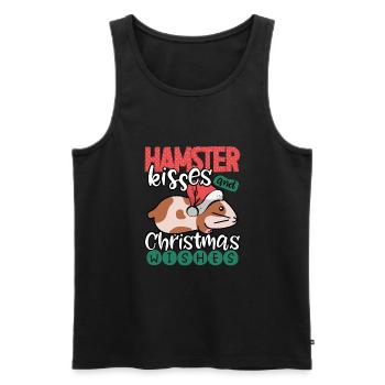 Hamsters et vœux de Noël - Débardeur bio Premium Homme - noir - Devant - Michal (187cm)