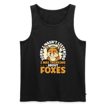 I thought of foxes - Men's Premium Organic Tank Top - black - Front - Michal (187cm)