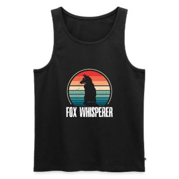 Fox Whisperer - Men's Premium Organic Tank Top - black - Front - Michal (187cm)