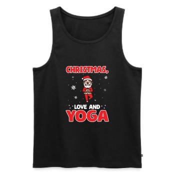 Yogini Yoga Meditation Weihnachten, Liebe und Yoga - Männer Premium Bio Tank Top - Schwarz - Vorne - Michal (187cm)
