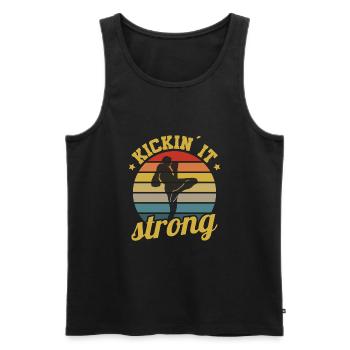 Kickboxer Arts martiaux Kickboxing Kickboxen - Débardeur bio Premium Homme - noir - Devant - Michal (187cm)